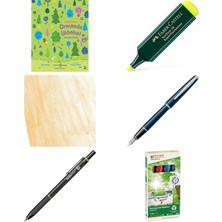 Faber-Castell 1548 Fosforlu Kalem Sarı, Uzun Ömürlü, Yeniden... +5 Parça Fırsat Seti