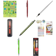 Rotring 600 Tükenmez Kalem, Kırmızı... +7 Parça Fırsat Seti
