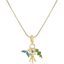 The Originals 316L Çelik Deniz Temalı Gold Renk Kolye 45CM