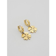 The Originals Çelik Yonca Figürlü Gold Renk Küpe