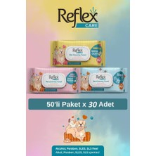 Reflex Care Evcil Hayvanlar Için Hijyenik Temizleme Mendili 30'lu Karışık Koku Seti Pudra, Nerg