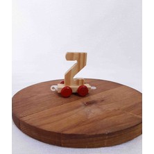 Lal Dizayn Dekoratif Tekerlekli Ahşap Harf- Z