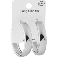 The Originals Ithal Vip Gümüş Renk Kalın Halka Küpe (Çap 4 Cm)