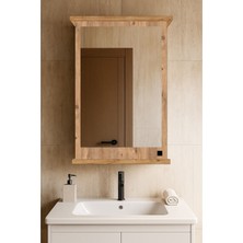 Orysa Design Ad-2 Banyo Dolabı, Tek Kapaklı Lavabo Üstü Aynalı Banyo Dolabı