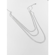 The Originals Kadın Çelik 3 Boy Italyan Kolye Silver Renk