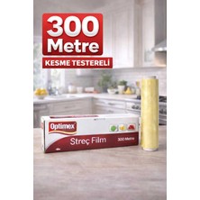 Optimex Streç Film 30 cm x 300 Metre – Kutulu ve Testereli – Endüstriyel Gıda Sarma Filmi