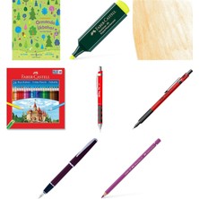 Faber-Castell 1548 Fosforlu Kalem Sarı, Uzun Ömürlü, Yeniden... +7 Parça Fırsat Seti