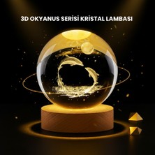 Astraltech LED Işıklı Yunus Küre Ahşap Standlı Modern Dekoratif Aksesuar