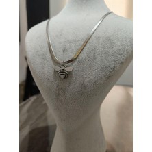 The Originals Kadın Çelik Italyan Arı Charmlı Gümüş Renk Kolye