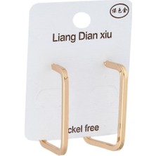 The Originals Ithal Vip Gold Dikdörtgen Halka Küpe 2cm x 3cm