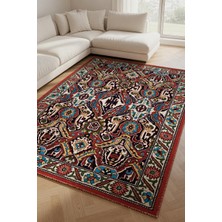 Kilim Home Anadolu Etnik Desenli Kaymaz Taban Halı – Kırmızı Lacivert Klasik Salon Halısı
