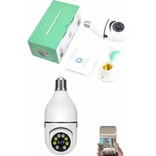 Renklime Güvenlik Kamerası Wi-Fi Özellikli 360 Derece Full Hd 1080P Ampül Kamera