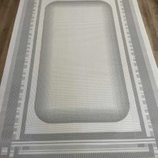 Hoom Rugs Gusto 1212A Gri Krem Modern Halı Mikrofiber Polyester Hav Vermez Spor Saçaklı Halı