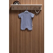 MiaBaby Elephant Jakarlı Theme Y.kol Kısa Tulum 0-3/9-12 Ay