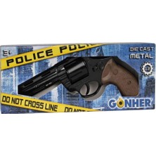 Kaia Life Gonher Revolver 12 Li Siyah Mantar Koleksiyon Polis Tabancası