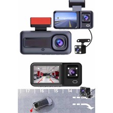 Renklime 1080P Sürüş Kaydedici 2 Inç Araç Araba Ön Iç Arka Dvr IPS Ekran