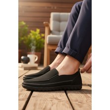 Enoch Hakiki Deri Siyah Bağcıklı Erkek Comfort Ayakkabı