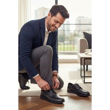 Enoch Noch Hakiki Deri Klasik Bağcıklı ve Esnek Comfort Tabanlı Erkek Ayakkabı