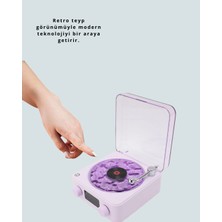 Renklime Retro Bluetooth Hoparlör Mor