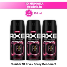 Axe Erkek Deodorant Number 10 Body Spray Limited Edition 150 ml X3