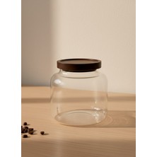 Akasya Kapak Erzak Cam Kavanoz 15X15 cm Saklama Kabı
