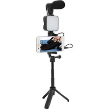 Renklime Video Making Kit Telefon Tutucu Vlog Video Mini LED Işıklı