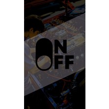 On Off 10X8,5CM Jdm Araba-Motor-Laptop Cam Etiket Hologram Seçenekli On Off Etiket Arma Sticker