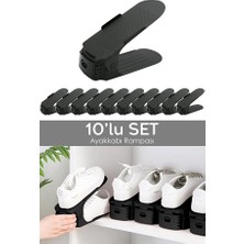Lumindra  10'lu Tekli Ayarlanabilir Ayakkabı Rampası - Dolap Içi Ayakkabı Düzenleyici Organizer