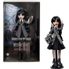 Kaia Life HXJ04 Monster High Wednesday Okul Üniformalı Bebek
