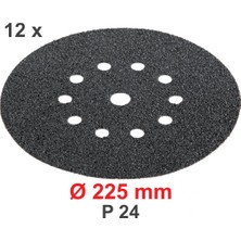 531.542 12'li 225MM Zımpara 24 Kum ( Siyah ) Flex