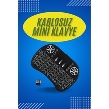 Renklime Işıklı Kablosuz Mini Klavye ve Dokunmatik Mouse Seti Türkçe Kablosuz