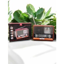 Renklime Nostaljik Görünümlü USB Girişli Bluetooth Bağlantılı Radyo