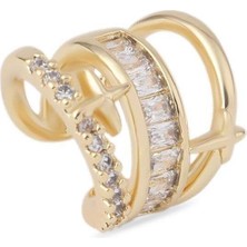 The Originals Vip Gold Renk Zirkon Taşlı Earcuff Kıkırdak Küpe