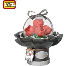 Kaia Life LZ-1300 Loz Ledli Kırmızı Gül Buketi 305 Parça Block Oyuncak