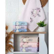 Hazangülü Collection Buldan Üretimi Buket Çeyizlik Pamuk 6'lı El/yüz Havlusu I 50X90