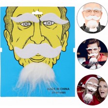 Zero Land Storozde Beyaz Renk Kendinden Yapışlı Takma Sakal Bıyık ve Kaş Seti