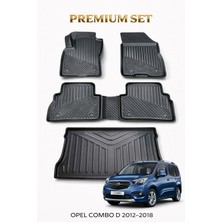 Black Gold Opel Combo D 2012-2018 Uyumlu 3D Oto Paspas ve Bagaj Havuzu Set Premium