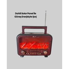 Renklime Solar Panelli Alev Işıklı Bluetooth Hoparlör – Çoklu Giriş, Uzun Pil Ömrü