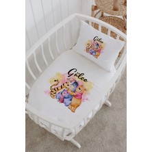 Lilabio Isme Özel %100 Pamuk Lastiksiz Park Yatak Çarşaf Seti (100X120) Winnie Takım