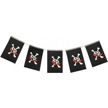 Zero Land Storozde Korsan Partisi Korsan Logo Baskılı Flama Süs Afiş Süsleme 8 Li