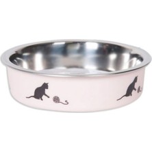 Karlie Storozde Karlıe Çelik Kedi Mama Kabı Pembe 160ML