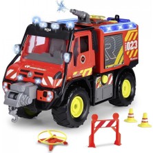 Kaia Life 203719033 Dickie Unimog U530 Fire Rescuefreewheel Light Sound Interior Batte