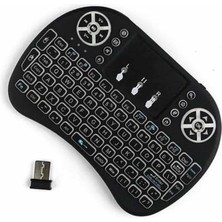 Renklime Kablosuz Türkçe Q Klavye Rgb Işıklı Televizyon Ps3 Dokunmatik Mouse