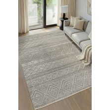 Colore Home Cool Etnik Desen Kaymaz Taban Gri Renk Şönil Kilim Yolluk