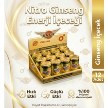 Nitro Max Gold Ginseng +18 Performans Enerji Içeceği - 12 Adet (Gizli Gönderim)