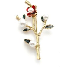 The Originals Vip Pirinç Gold Incili Dal Broş