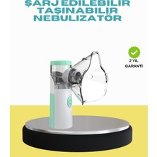 Renklime Sessiz Çalışan Taşınabilir Şarjlı Nebulizatör