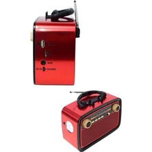 Renklime Bluetooth Hoparlör Ahşap Renk Vintage Işıklı Nostaljik Radyo Fm Ahşap Görünümlü