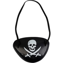 Zero Land Storozde Siyah Renk Kuru Kafa Baskılı Plastik Korsan Göz Maskesi Korsan Göz Bandı