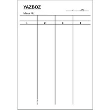 Yazboz Oyun Kağıdı 1. Hamur Kağıt 4 Bölmeli 10 Cilt